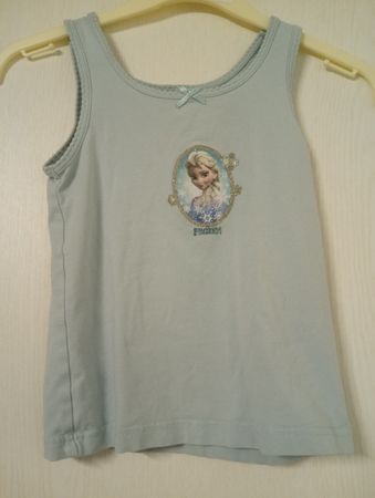 Unterhemd Disney Grösse 110/116 Mädchen Elsa blau