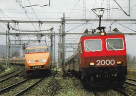 Bei Châtelaine treffen sich Züge von Genf Flughafen