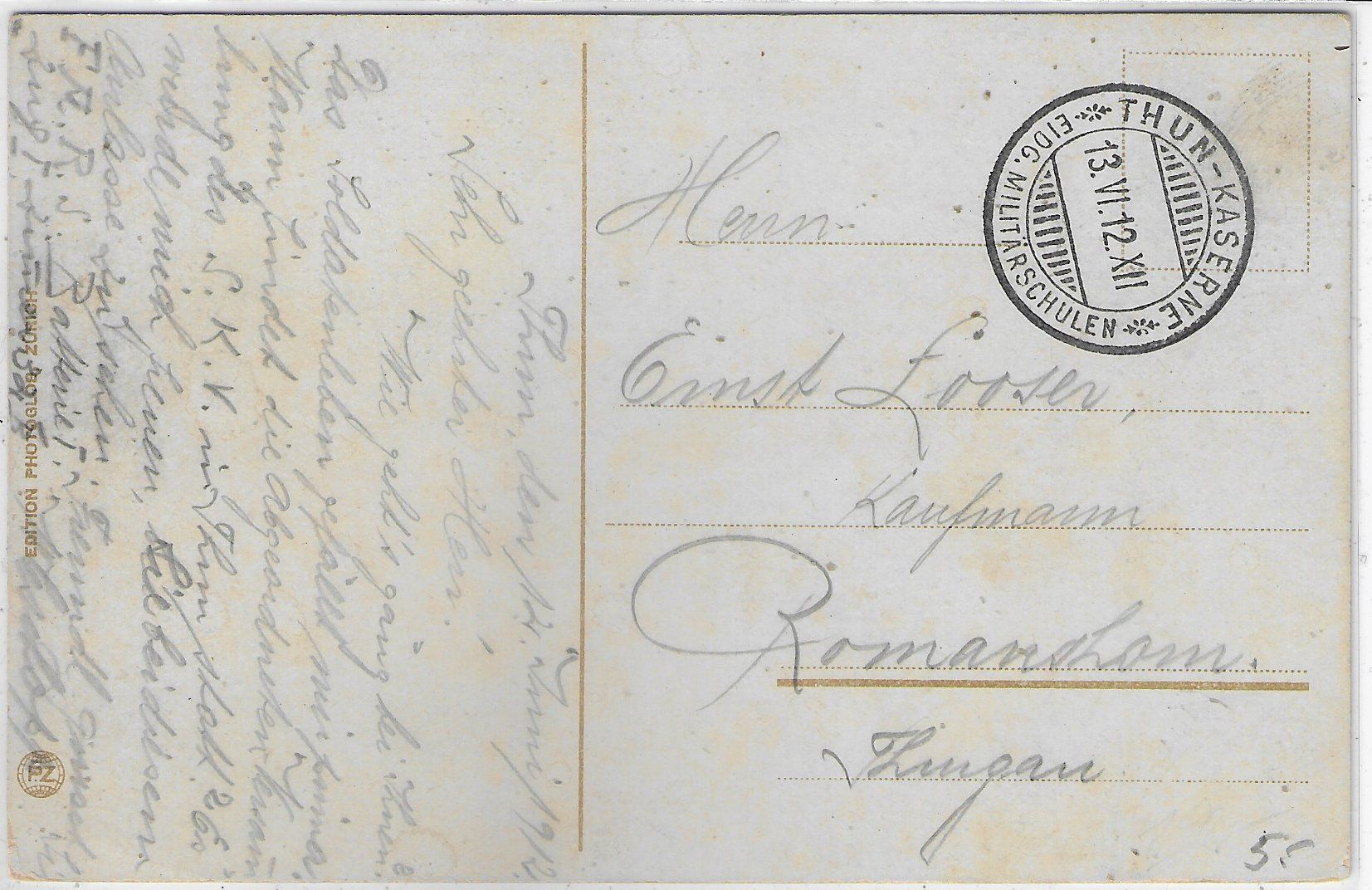 Cartes postales: Thun - Kirche - Litho – D'occasion à Ettingen par Kartenplanet 1