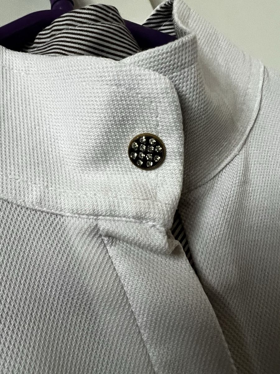 Camicette, T-shirt & Top: Polo de concours Equithème blanc, taille 164. – Usato da Gland venduto da choupon 3
