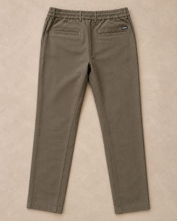 HUGO BOSS Hose olivgrün mit Kordelzug elastischer Bund