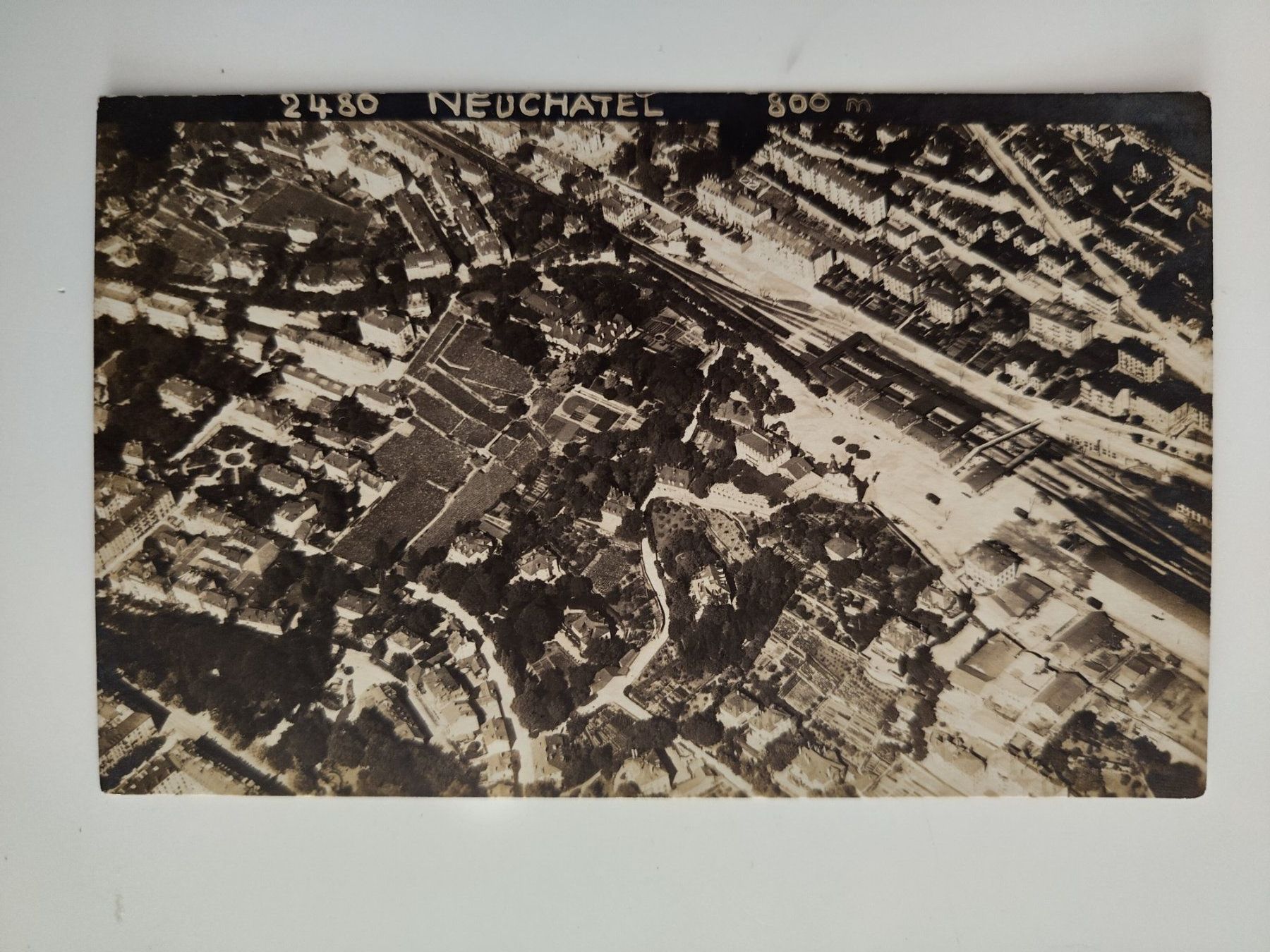 Cartoline postali: Luftaufnahme Neuchâtel 800m uralt – Usato da Ohmstal venduto da Lebensfreude05