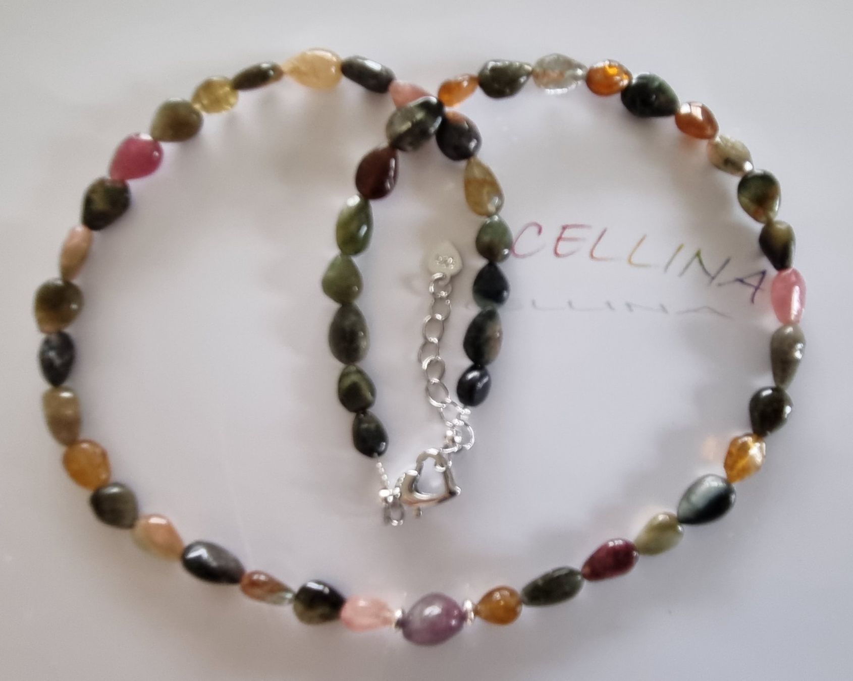 Catenine: Multiturmalin Halskette 126 – Nuovo e nell'imballaggio originale da Luzern venduto da Cellina1 2