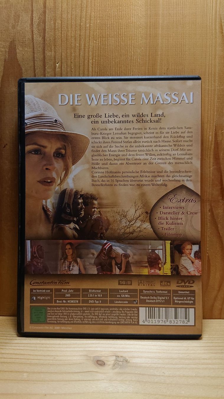 Tutti i DVDs: DIE WEISSE MASSAI DVD mit Nina Hoss – Usato da Wilderswil venduto da Exebub 1