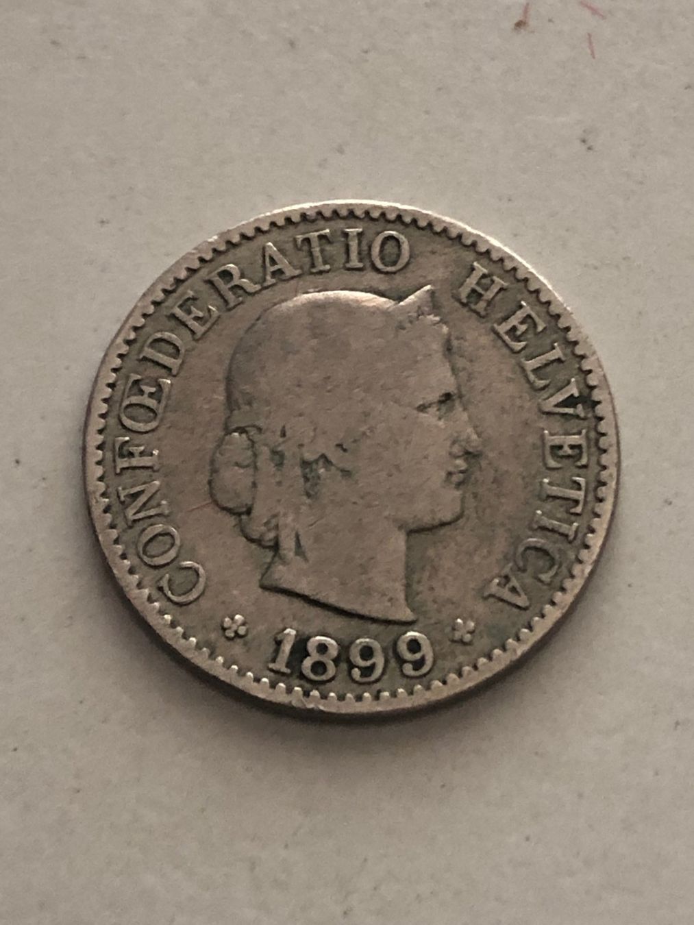 Alle Münzen: 5 Rp. 1899 – Gebraucht aus Schötz von Odpa