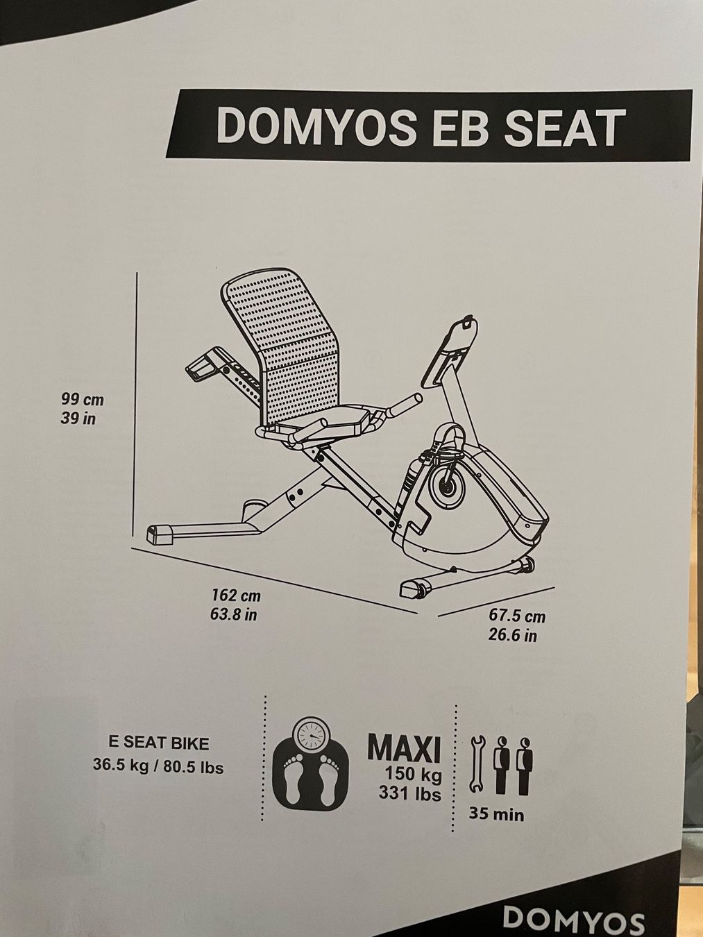 Decathlon Hometrainer: Liege Ergometer Domyos EB Seat von Declaton – Neu (gemäss Beschreibung) aus Sissach von  2