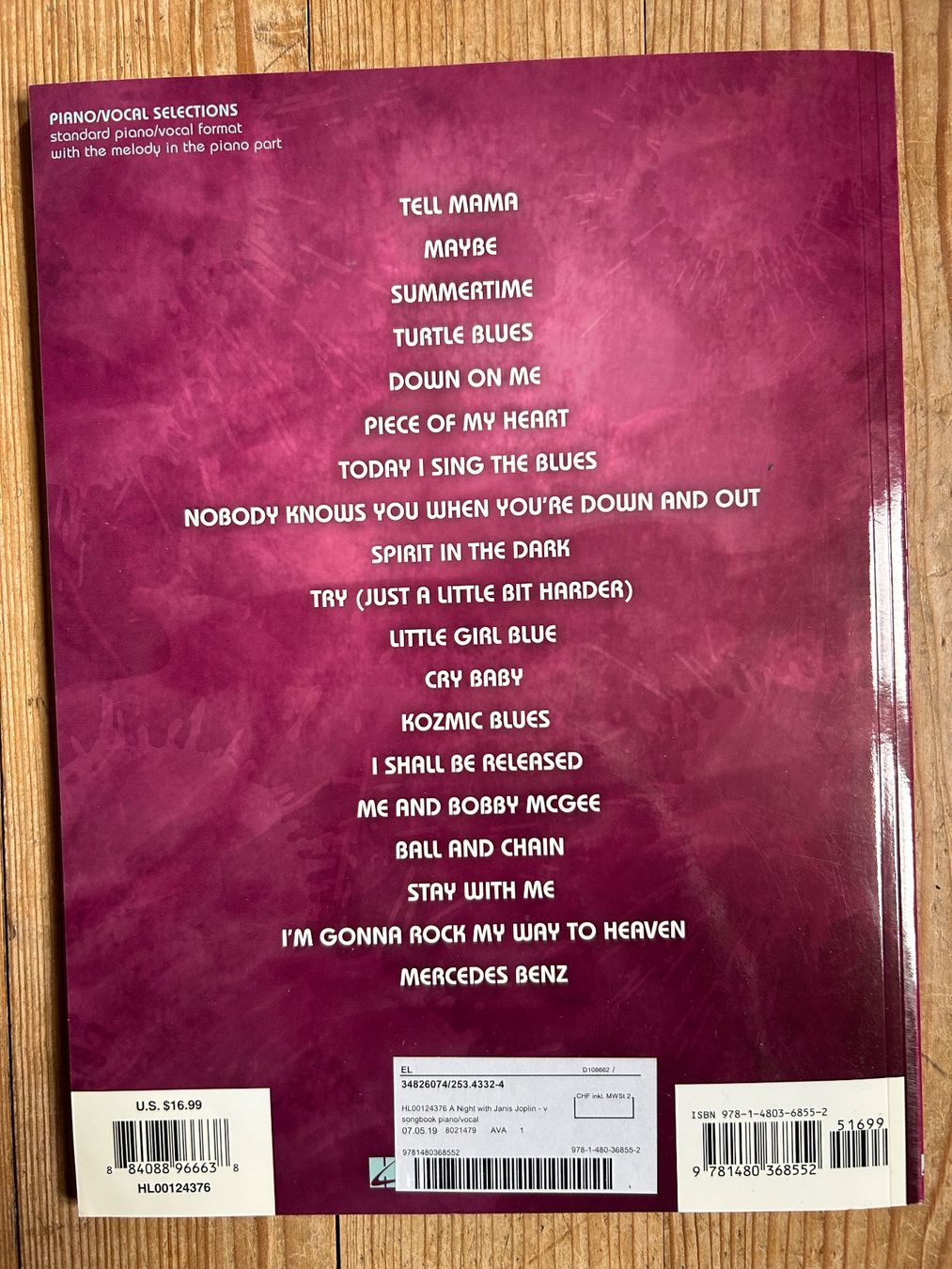 Libri: Songbook Janis Joplin – Nuovo (secondo la descrizione) da Hausen am Albis venduto da monaaa 1