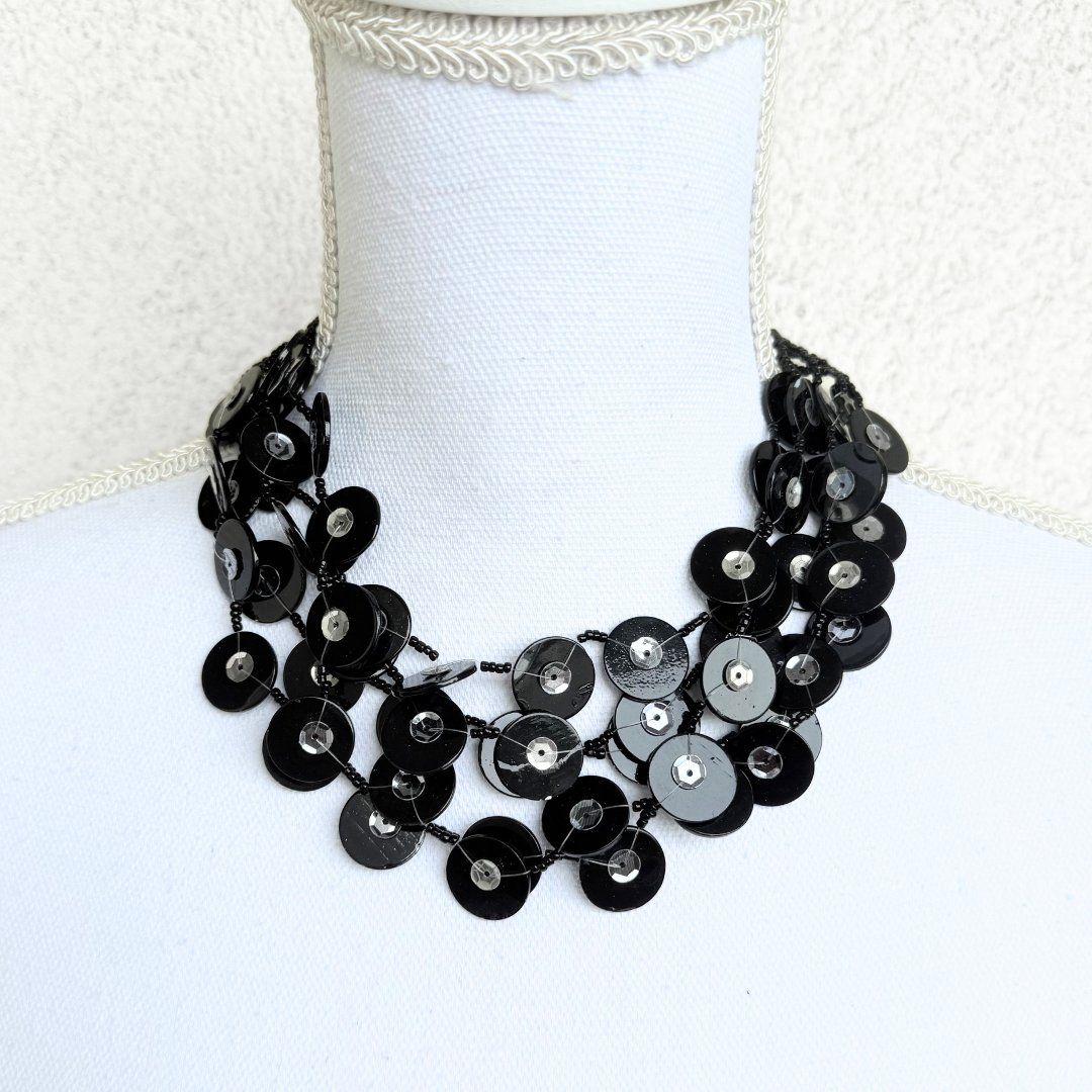 Catenine: Collier Noir & Argenté – Usato da Vevey venduto da secondlifevevey
