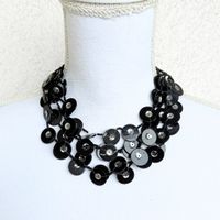Collier Noir & Argenté