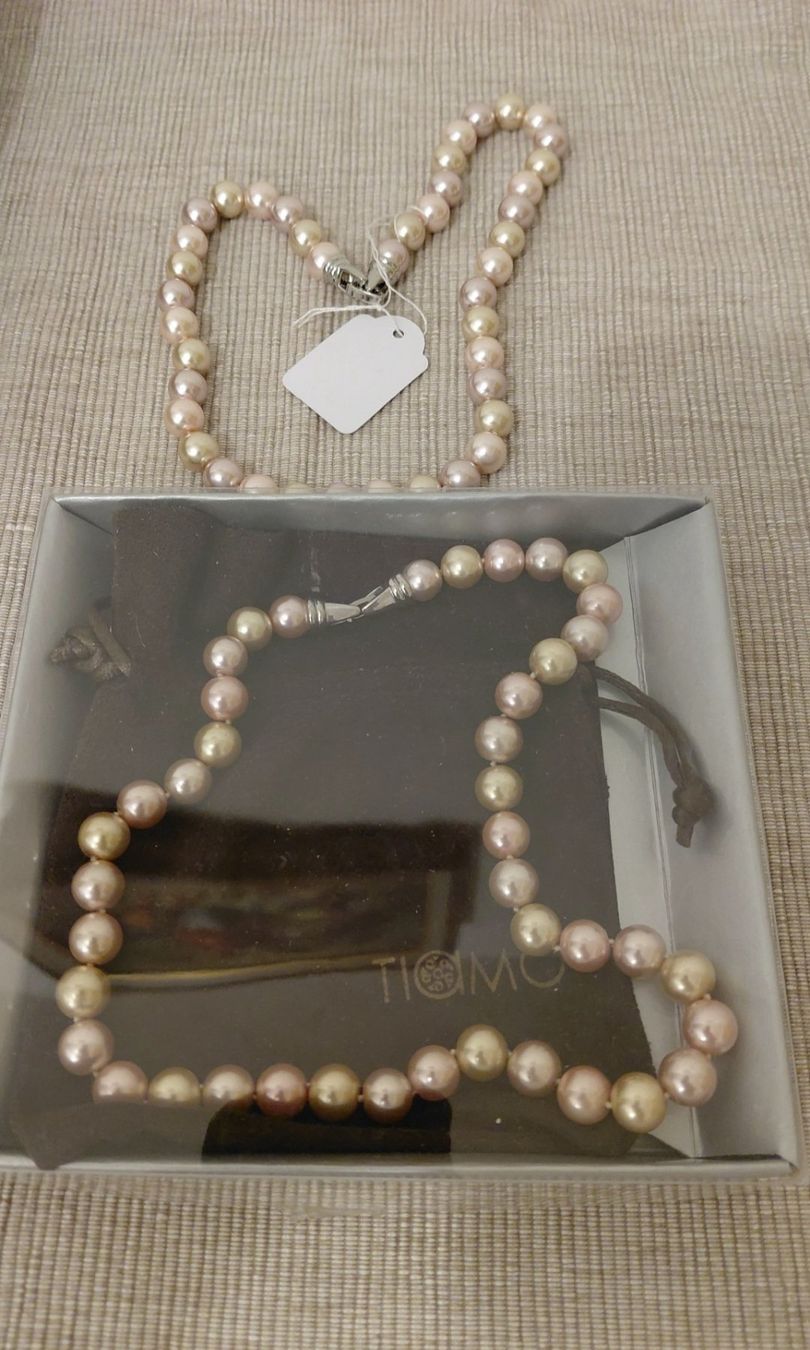 Perle (finte): 1x Halskette aus Muschelkernperlen – Usato da Horgen venduto da zur_jq85 8