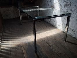 Tisch Glas Metall Gestell Rechteckig 