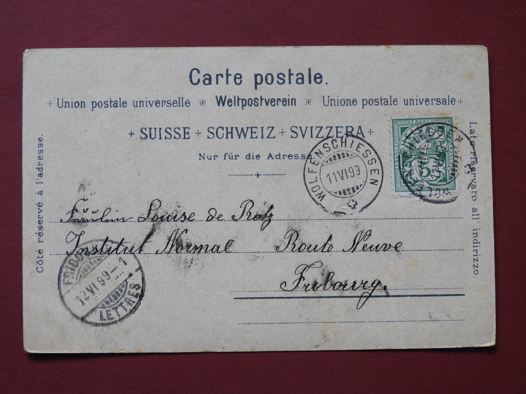 Cartoline postali: Gruss aus Wolfenschiessen NW – Usato da Rain venduto da 999-800-K 1