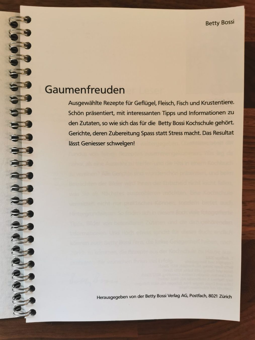 Libri: Betty Bossi; Gaumenfreuden – Usato da Boniswil venduto da Totomat-Lady2 1