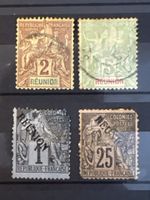 Timbres français Réunion 1, 2, 5, 25 centimes 🇫🇷