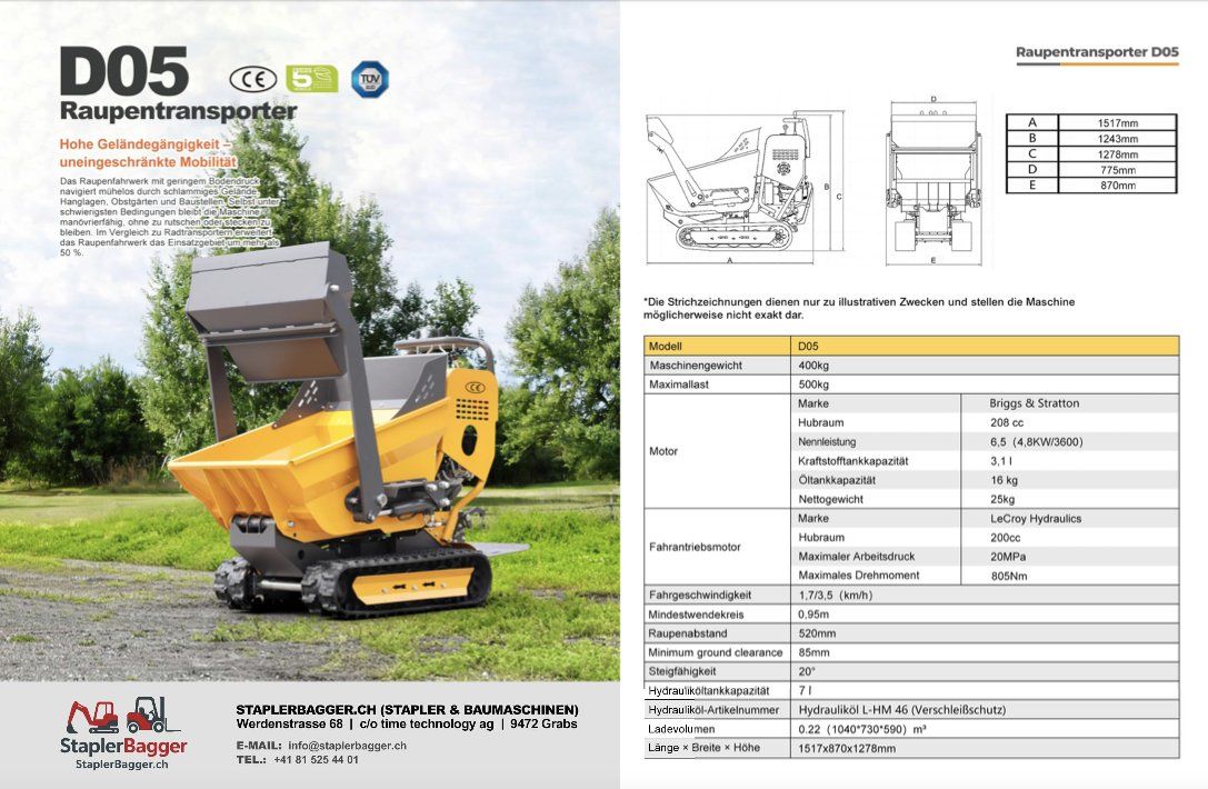Tutte le macchine: Raupentransporter D05 - "Sommeraktion" – Nuovo e nell'imballaggio originale da Grabs venduto da Time-tech 8