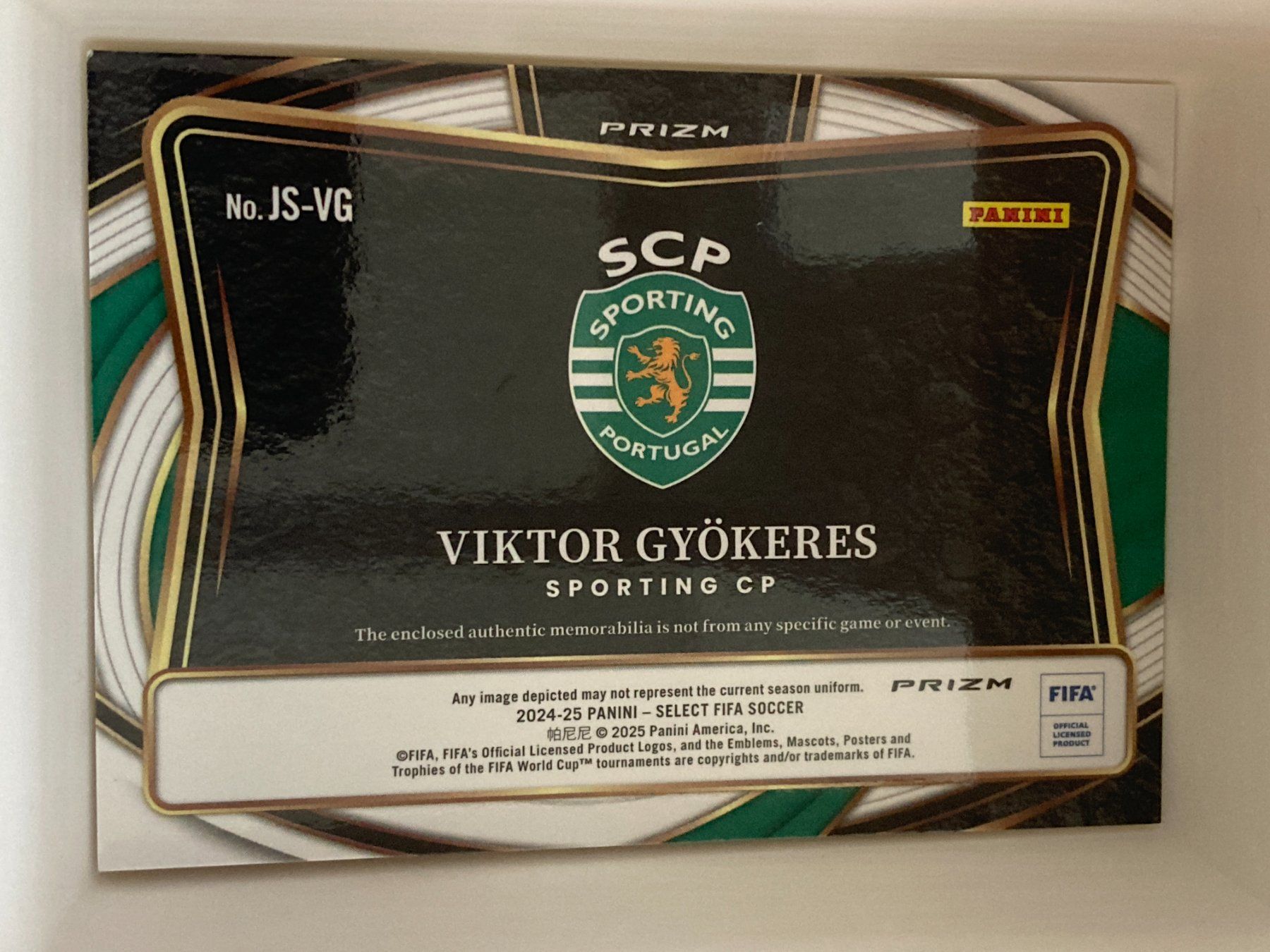 Panini Carte collezionabili: Panini Select FIFA 2024-25 - Viktor Gyokeres Patch – Usato da La Tour-de-Peilz venduto da Tyalos_Cards 1