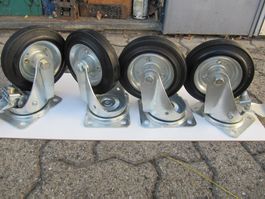 4x Räder/Rollen mit Bremse