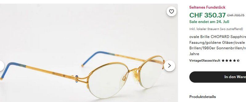 Chopard Brillen & Gläser: Brillenfassung Chopard monture de lunettes – Gebraucht aus Collonges von Auganien 8