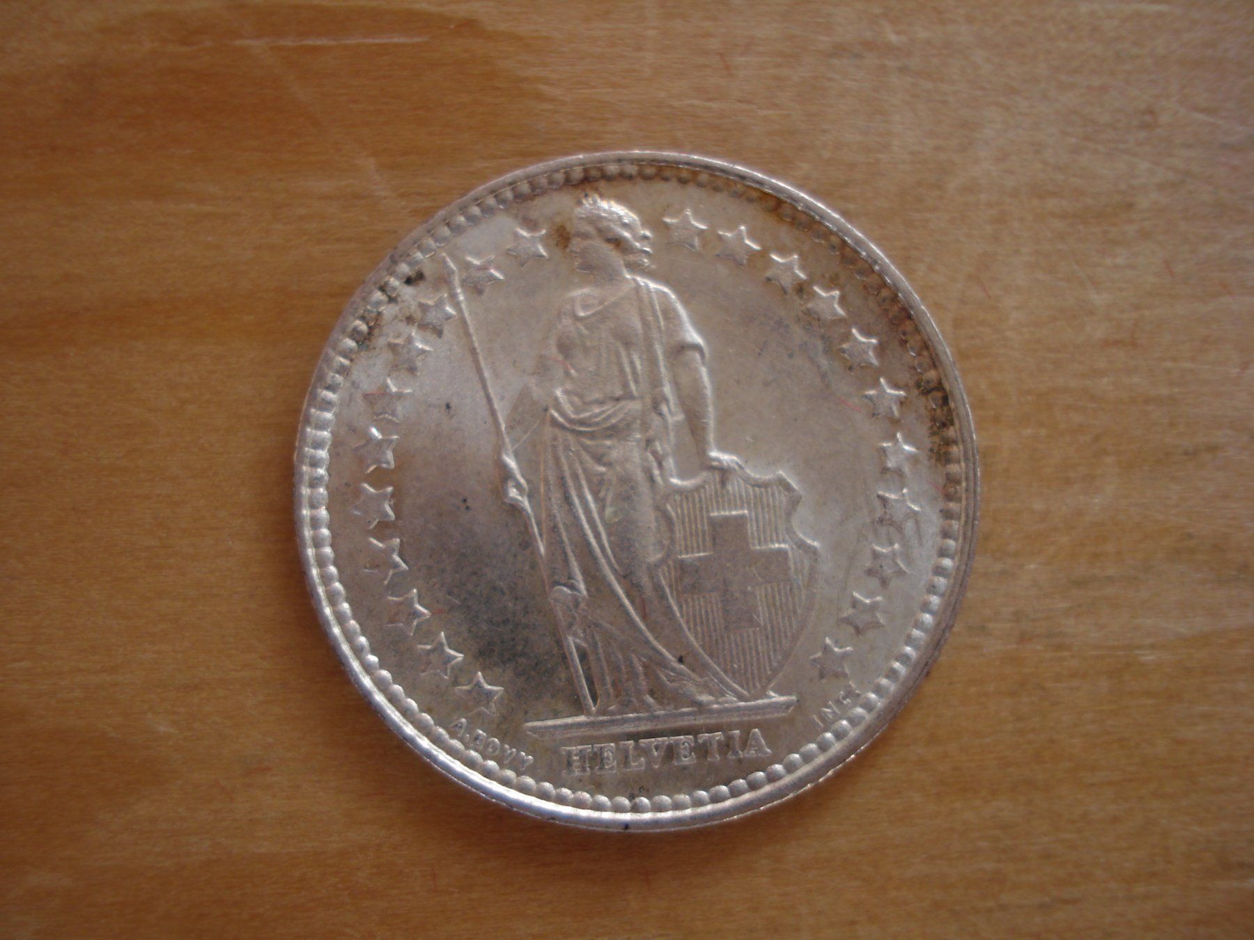 Alle Münzen: (C1) 1/2 Franken 1928 UNZ- – Gebraucht aus Erlach von Net-Coins 1