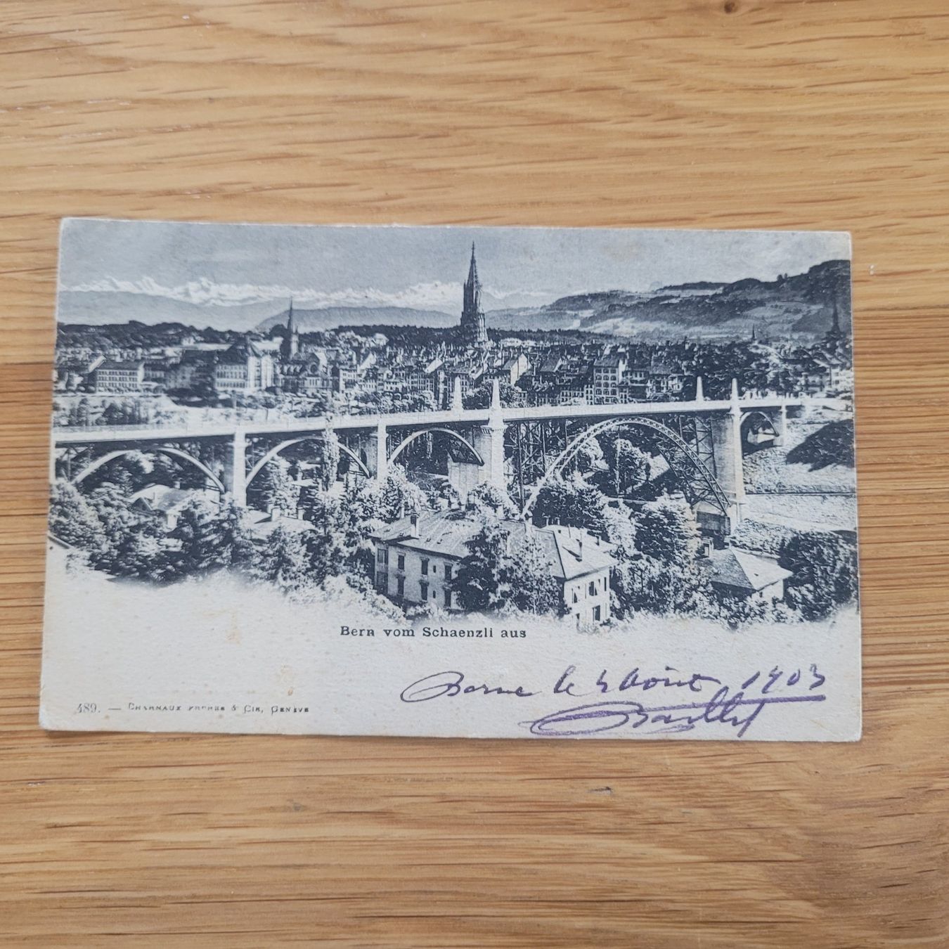 Cartoline postali: Postkarten Bern Vom Schaenzli Aus Thun 1903 – Usato da Biel/Bienne venduto da Destockweb