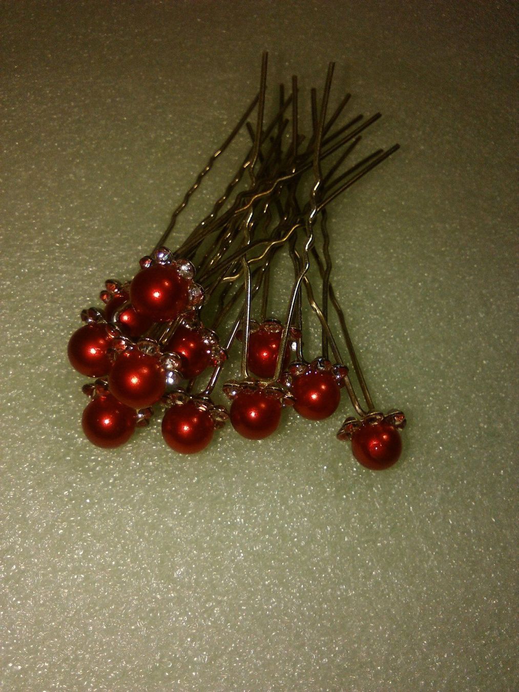 Accessori per capelli: haarschmuck,,,haarklips,,,rot blumen – Nuovo (secondo la descrizione) da Basel venduto da bijoutrie_4 1