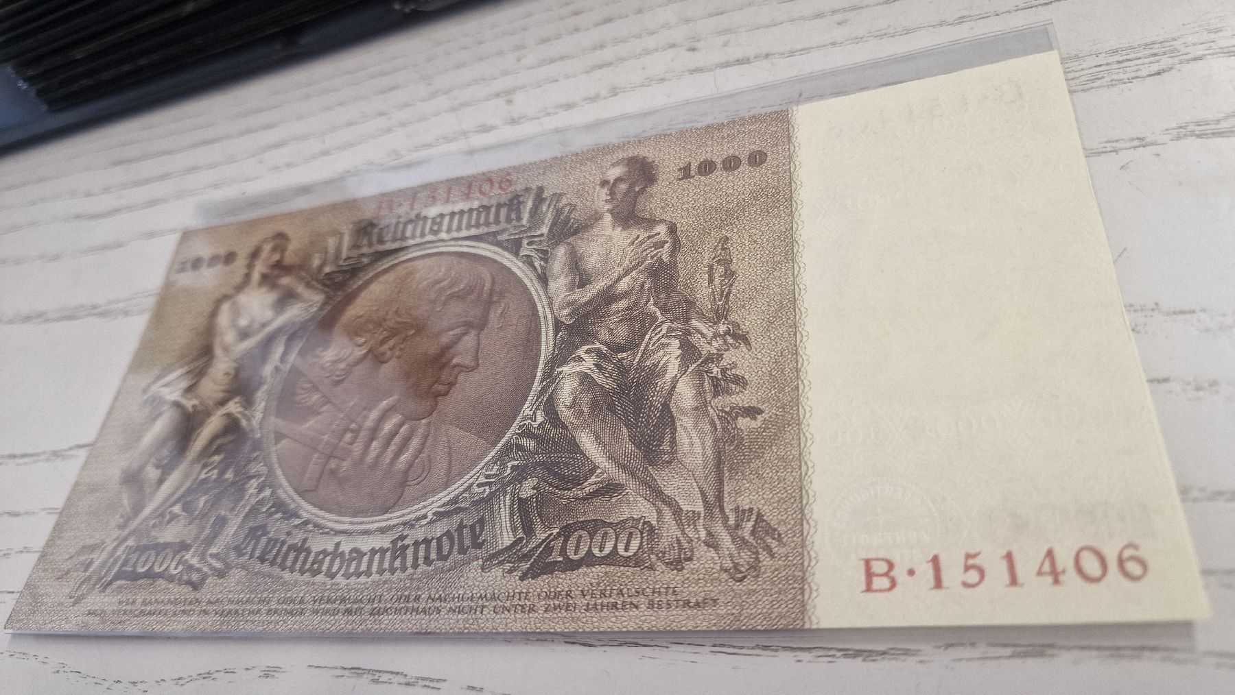 Banconote: 1000 Reichsmark 30.01.1936  Banknote  – Nuovo e nell'imballaggio originale da Herisau venduto da Antiques.AR 1