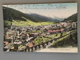 Alte PK / Davos Platz mit Schatzalp Bahn Gelaufen 1909