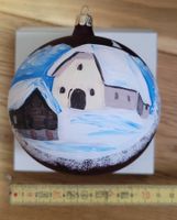 Schöne Weihnachtskugel, Winterlandschaft, Dunkelrot, Neu!