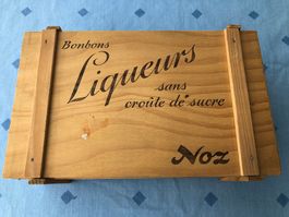 Spirituosen – Holzkiste / Box «Liqueurs Noz» - leer – Vintag