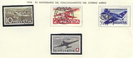 1944 25 Jahre CH-Luftpost Nr F37-F39+F40*