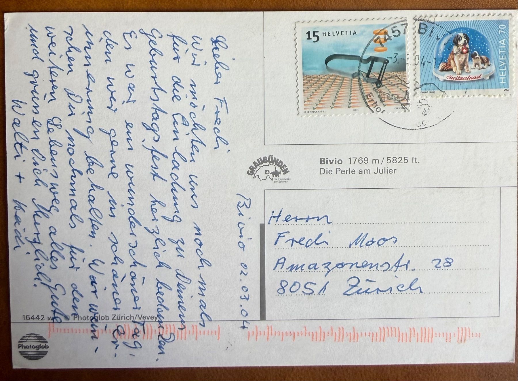 Cartoline postali: Bivio - Multivue Skieurs & Restaurant – Usato da Lutry venduto da Ediego 1