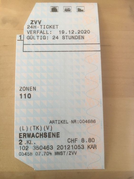 Tageskarte Zone 110 Zūrich | Kaufen auf Ricardo