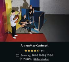 AnnenMayKantereit Tickets 2x Premium Seats Sektor H1