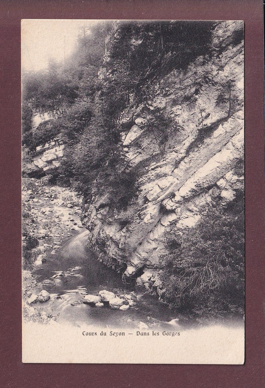 Ansichtskarten: Cours du SEYON - Dans les gorges – Gebraucht aus Pully von nicecards