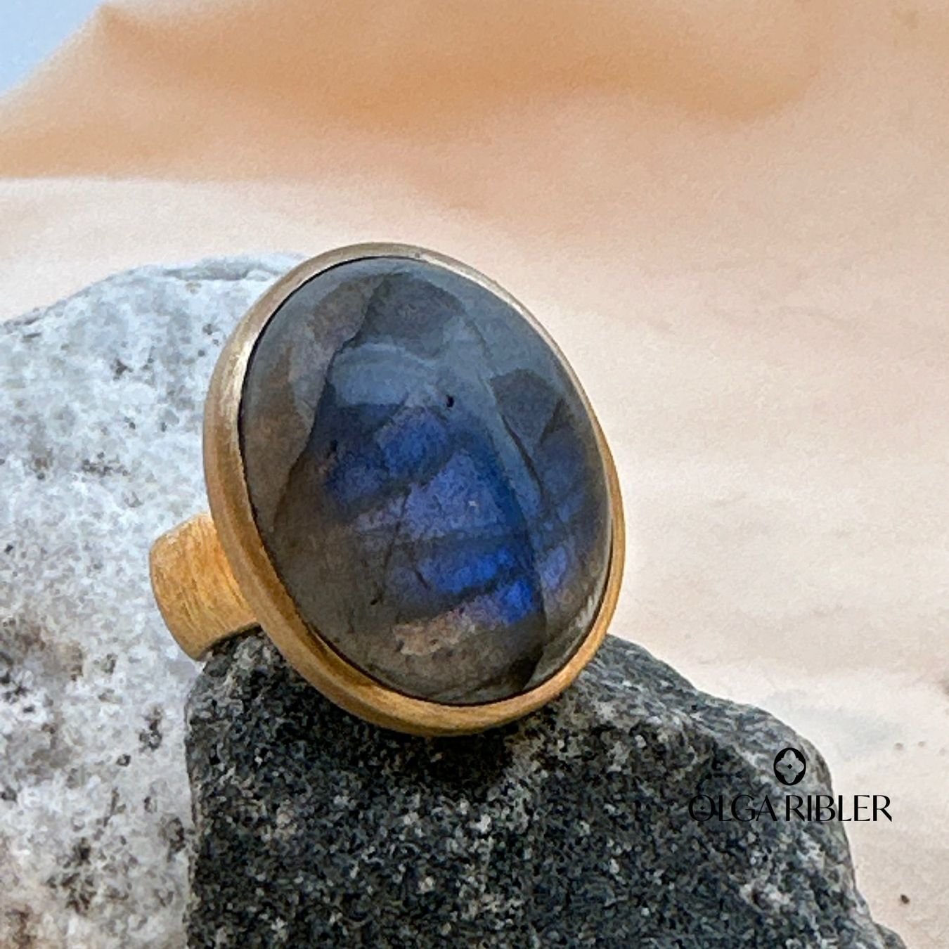 Olga Ribler Ringe: Unikate Silber Ring 925 mit Labradorite Grösse 58 – Neu (gemäss Beschreibung) aus Luzern von Schmuckoutlet 3