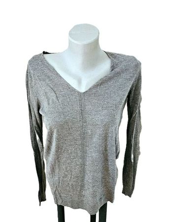 MNG MANGO Basic Pulloverli Gr. M grau Business chic
