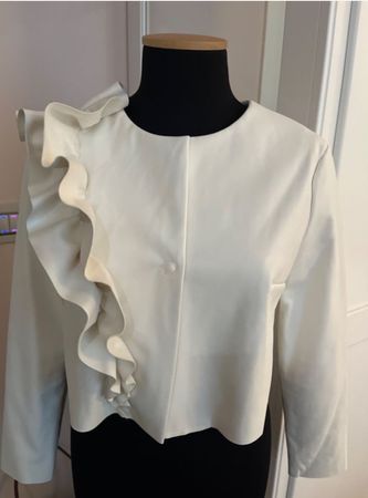 LIKE NEW !!✨Monnalisa white eco-leather jacket