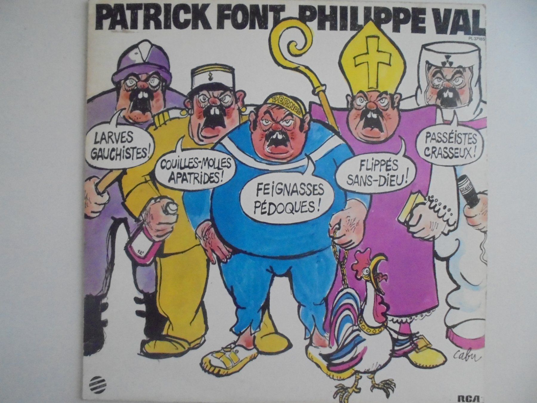 Dischi in vinile: Philippe Val / Patrick Font / LP fourre = dessin de Cabu – Usato da Crissier venduto da Promopost