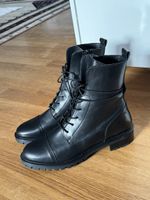 Schwarze Lederstiefel, neu Gr. 41, nie getragen, sehr schön
