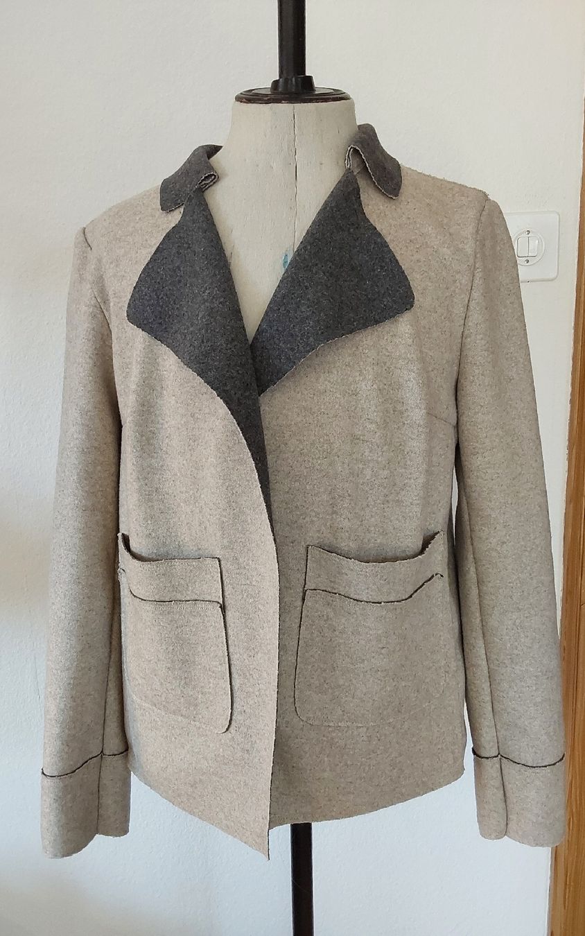 Opus Giacche: Jacke opus 40 mit Wolle beige und grau – Usato da Köniz venduto da scopello12