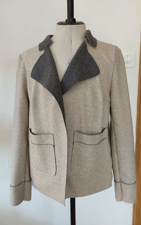 Jacke opus 40 mit Wolle beige und grau
