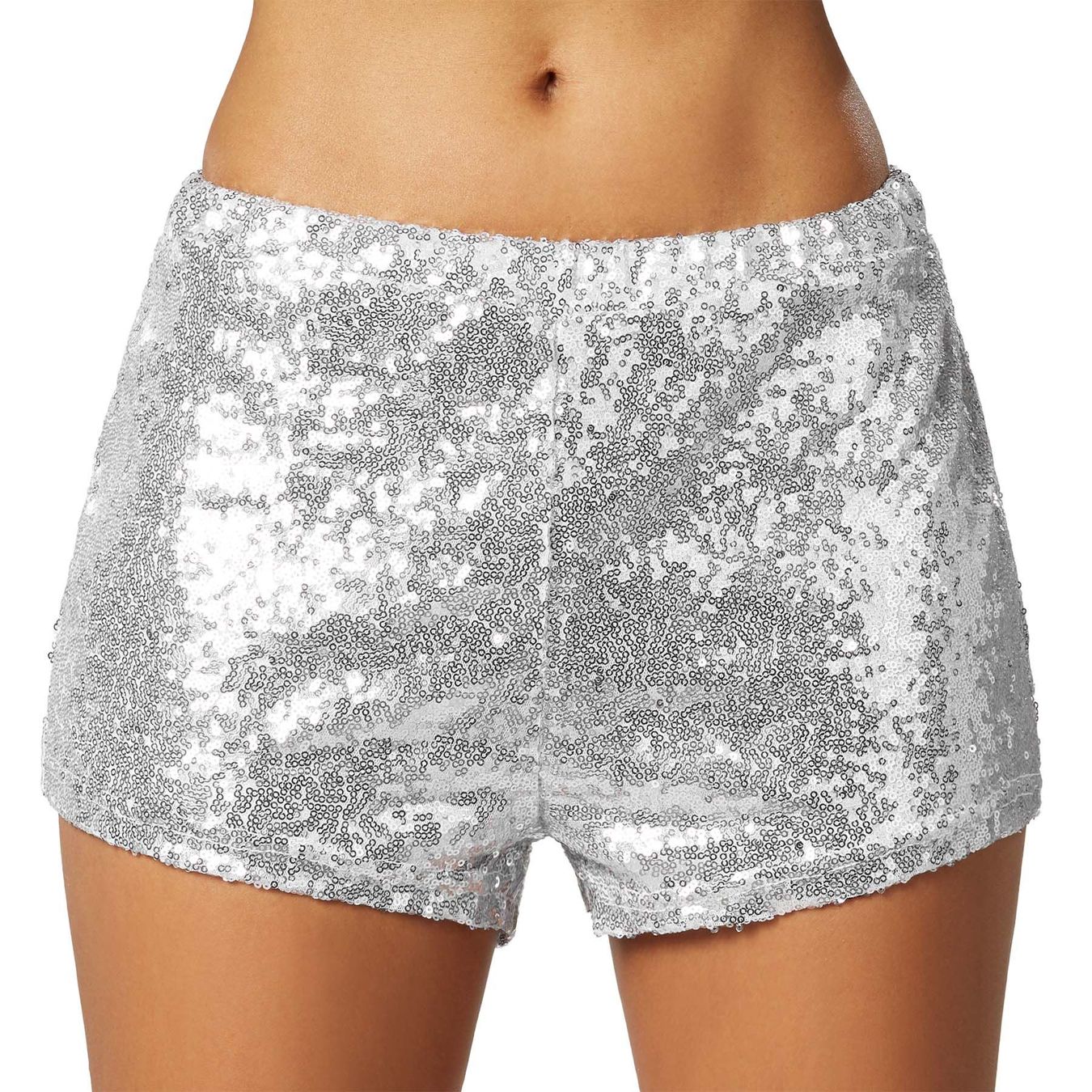 Costumi: Pailletten-Shorts - silber, XXL – Nuovo e nell'imballaggio originale da Murten venduto da Roland.Kemmer.AG