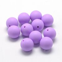 Silikonperlen in Lebensmittelqualität Lila 12mm / 10Stück