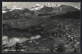 Faulensee /Bern, Ortsansicht mit Seepart