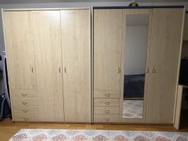 Jugendzimmer Set Holzoptik Schrank Bett Schreibtisch