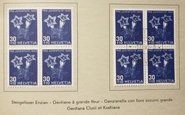 1943, Geschenkheft Pro Juventute ET, im 4-Block Kt. 180.-++