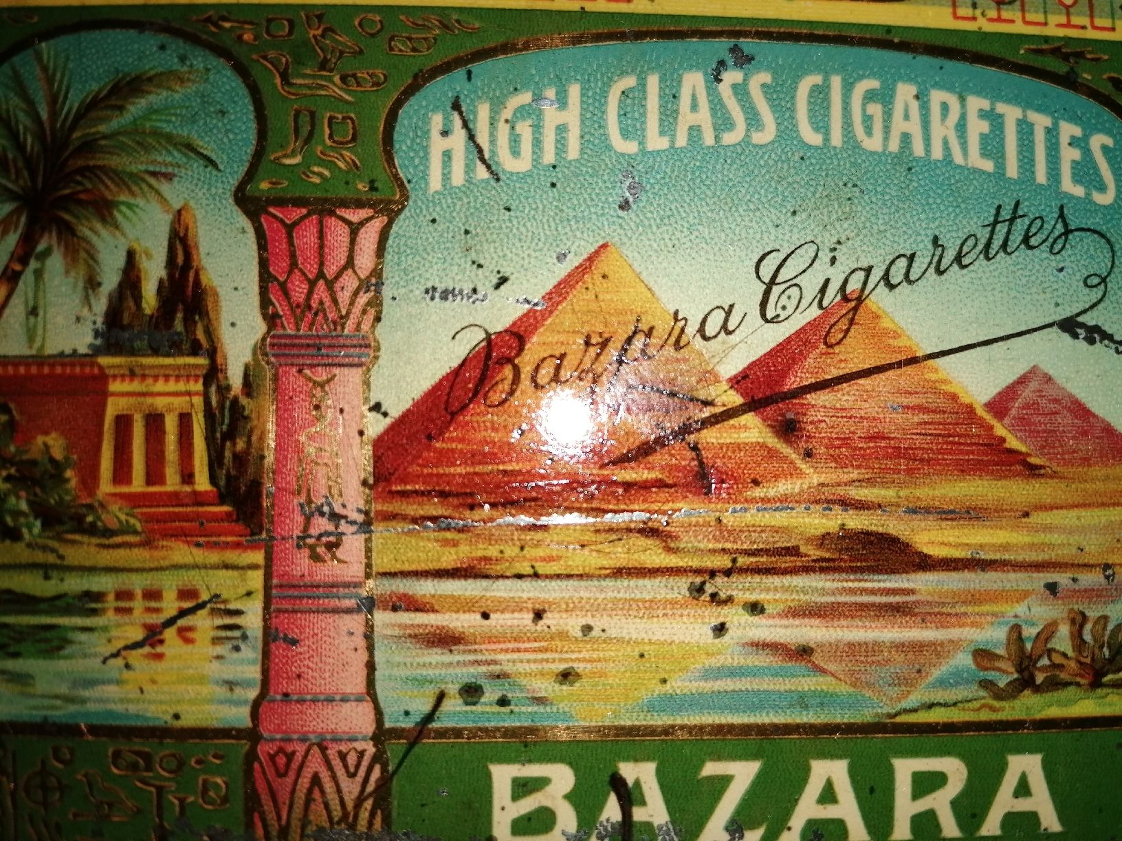 Tabak: Antike Blechdose Bazara 100 Zigaretten schöne Dose 1900 – Gebraucht aus Zürich von Tin4Life 1