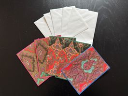 5er Set Grusskarten/Karten mit Couverts, neuwertig