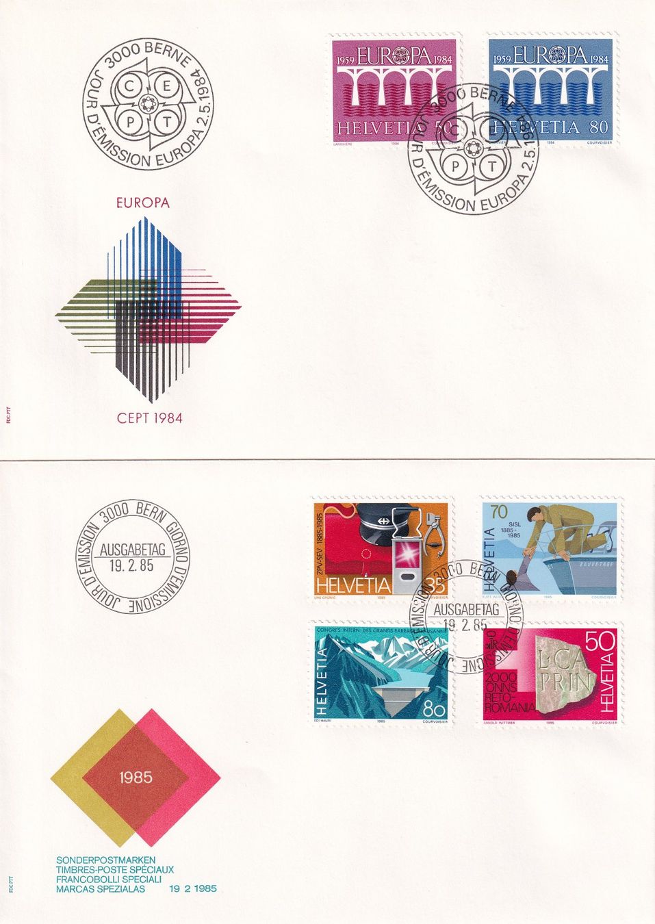 Tutti i francobolli: Lot 8 Briefe FDC 1984 - 1985 – Usato da Rossa venduto da becky05
