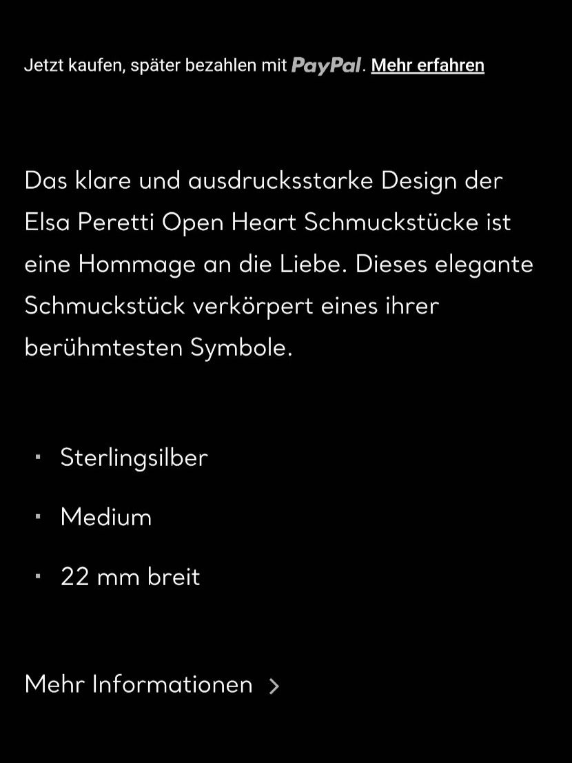 Tiffany & Co. Catenine: Tiffany & Co. 925 Silber Open Heart NP 730 – Usato da Binningen venduto da lieblingsstyle 3